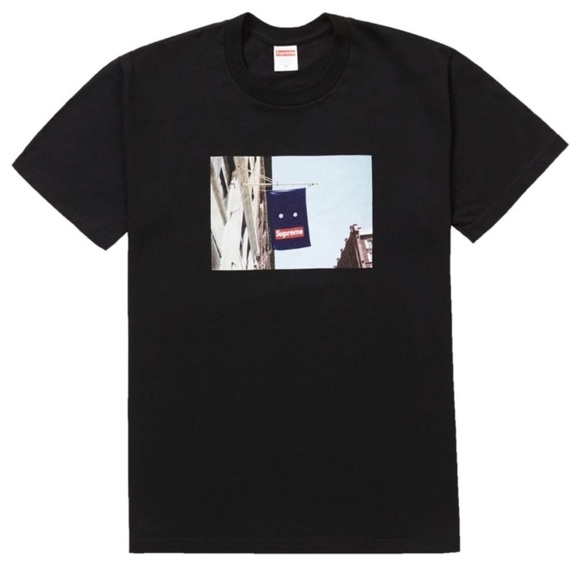 Supreme Other - Supreme Banner Tee Men’s Black Tshirt Size Medium